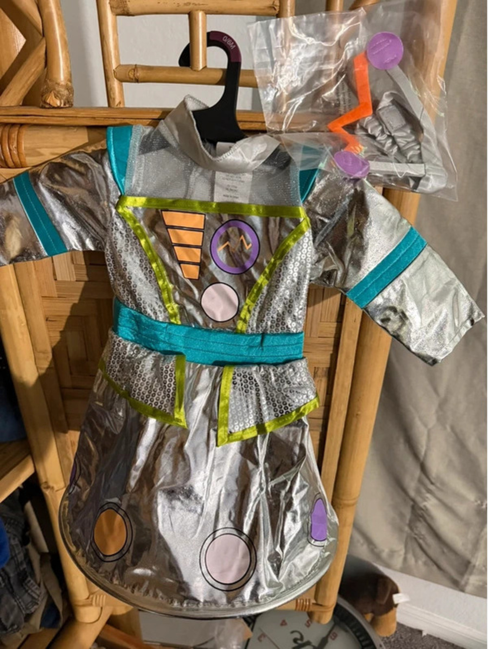 Hyde & Eek Infant Robot Spaceman Halloween Costume Dress 0-6 Months Silver Multi